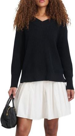 Alex Mill Arielle Linen & Cotton Sweater in Washed Black at Nordstrom Rack, Size X-Small