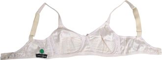Dolce & Gabbana White Silk Satin Soft Cup Lingerie Bra Womens Underwear (Pre-Owned)