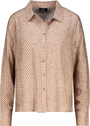 Monari Shirts - Dames - Overhemden - Beige - XL - Linnen - Overhemden