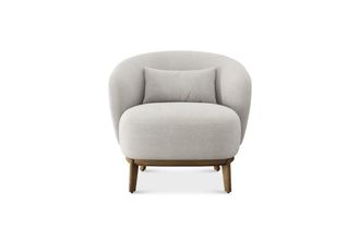 Castlery Avery Armchair Customized, (Performance Fleece) Medium Grey, Spill-Resistant, Compact for Men