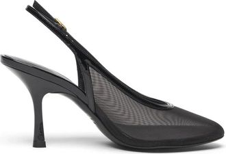Stuart Weitzman Bareitall Slingback 85 - Dames - Pumps - Zwart - 38 1/2 EU - Leer - Schoenen