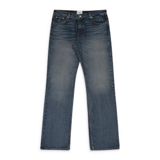 Rhude INDIGO LOW-WAIST FLARE DENIM BOOTCUT JEANS