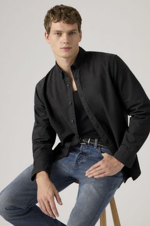 Levi's Authentic Button Down Shirt - Hombre - 2XL - Negro / Dark Phantom Garment Dye