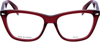 Rag & Bone Ladies Red Rectangular Eyeglass Frames RNB3013-1