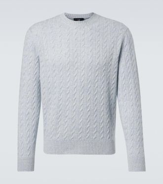 Dunhill Cable-knit cashmere and linen sweater