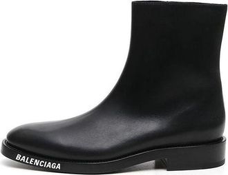 Balenciaga Logo Ankle Boots Black 590717WA7201000