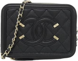 Chanel Pre-owned Vintage Schoudertas - Dames - Vintage Schoudertas - Zwart - ONE Size - Leer - Vintage