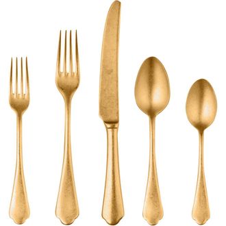 Mepra Dolce Vita Flatware Set - 20 Pieces in Pewter Gold at Nordstrom