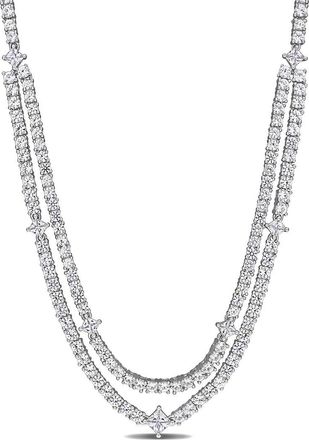Rina Limor Silver 12.26 Ct. Tw. Lab-Grown Sapphire Necklace
