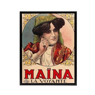 Artery8 Galice 1930 Advert Maina Seer Voyante Framed Canvas Wall Art Print | Size: W24 x H32