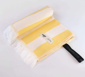 OEM Bamboo Go - Toalla De Secado R&aacute;pido Xl - 75/150cm - Rayas (amarillo/crema)