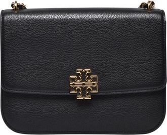 Tory Burch Tassen, Dames, Zwart, ONE Size, Leer, Britten Medium