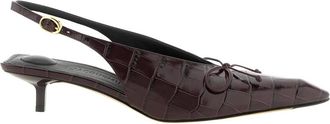 Jacquemus Schoenen, Dames, Paars, 38 EU, Leer, Les Slingbacks Cubisto B