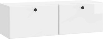 vidaXL Mueble De Tv De Pared 98 X 31 X 30 Cm Blanco Brillante Vidaxl