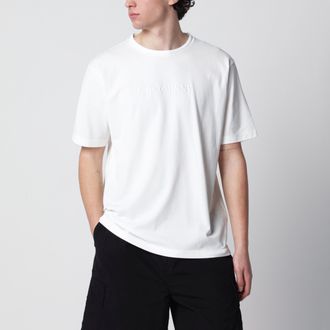 C.P. Company White T-shirt with embroidered logo