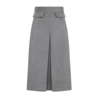 Co Rok met voorzakken - Dames - Rokken - Grijs - Maat: 4XS Zijde