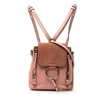Chlo&eacute; Pre-owned Chloe Mini Calfskin and Suede Faye Backpack Ladies 04175765-2