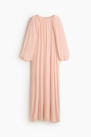 H&M Drapiertes Maxikleid - Puderrosa