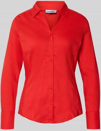 More & More More & More Regular Fit Hemdbluse in lang&auml;rmeligen Design Modell Februar in Rot, Gr&ouml;&szlig;e 34