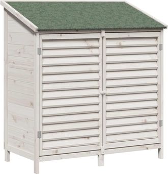 vidaXL Cobertizo De Jard&iacute;n Con Techo Blanco 106 X 56 X 113,5 Cm Vidaxl
