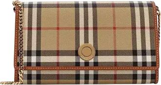Burberry Beige Check Small Crossbody Bag