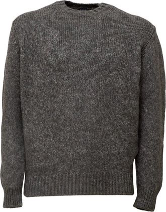 Fedeli Truien & Vesten, Heren, Grijs, L, Ronde hals gebreide kleding