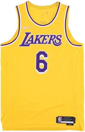 Nike Le Bron James NBA Basketbal Tanktop - Heren - Fitness - Geel - 3XS - Polyester - Fitness