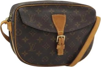 Louis Vuitton Pre-owned Monogram Canvas Shoulder Bag - Dames - Vintage Schoudertas - Bruin - ONE Size - Leer - Vintage
