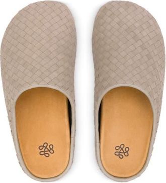 The Sak Bolinas Leather Woven Clog in Sand Woven at Nordstrom, Size 10