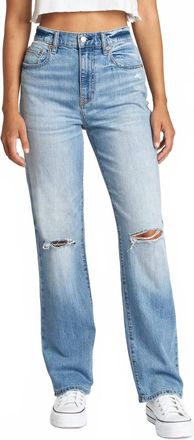 Daze Womens Sundaze High Rise Dad Jean In Blue