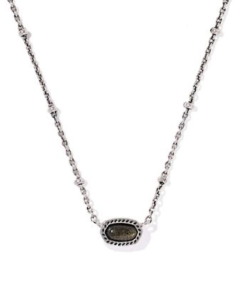 Kendra Scott Womens Mini Elisa Vintage Satellite Short Necklace In Golden Obsidian