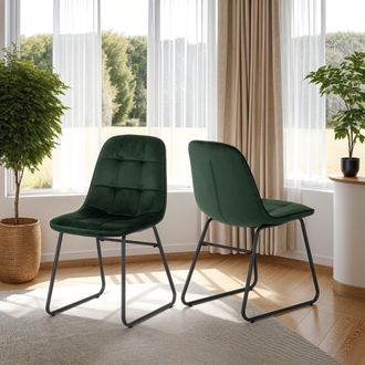 Seconique Lukas Chair ( Pair ) in Emerald