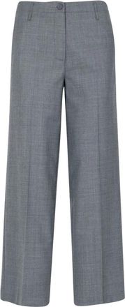 Semicouture Shelby Broek - Dames - Wijde Broeken - Grijs - M - Wol - Broeken