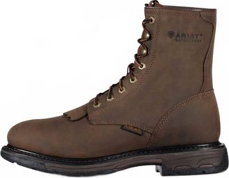 Ariat Mens Workhog Waterproof Work Boot In Oily Distressed Brown