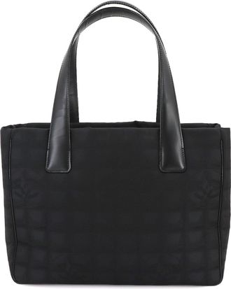 Chanel Black New Travel Line Leather Tote Bag (Pre-Owned)