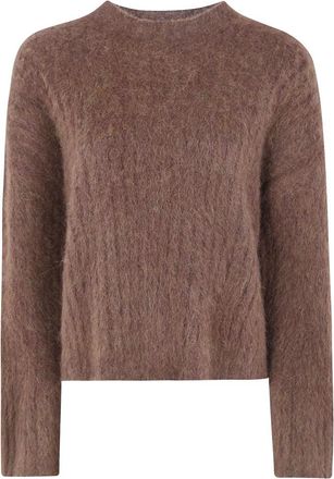 Uma Wang Round-neck Truien - Dames - Ronde hals truien - Bruin - M - Truien & Vesten