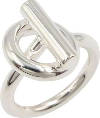 Herm&egrave;s Silver Silver 925 Band Ring (Pre-Owned)