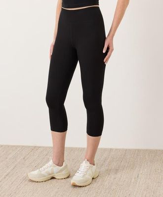 Pact On The Go-To Cropped Legging Made With Organic Cotton in Black at Nordstrom, Size Xx-Large