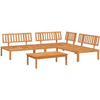 vidaXL Set De Sof&aacute;s De Palets De Jard&iacute;n 4 Pzas Madera Maciza De Acacia Vidaxl