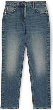 Motivi High-waisted mum fit jeans - Dames - Cropped Jeans - Blauw - XS - Katoen - Jeans