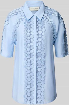 Copenhagen Muse Regular Fit Bluse mit verdeckter Knopfleiste Modell MOLLY in Hellblau, Größe XL