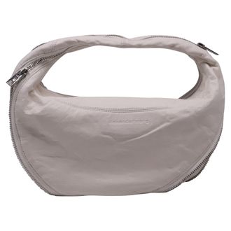 Alexander Wang Twyst Top Handle Bag in White Leather