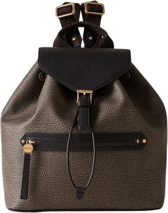 Borbonese Urban Zaino - Dames - Rugzakken - Bruin - ONE Size - Leer - Tassen