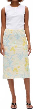 Baum Und Pferdgarten Jolette Midi Skirt In Ivory/yellow