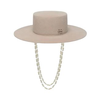 Ruslan Baginskiy Cappello Canotier - - Accessories - Donna - Beige - L