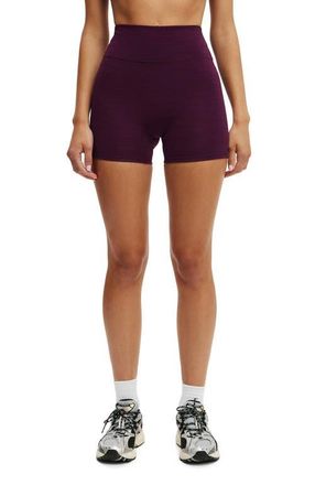 Cotton On Womens Active Ultra Soft Invisible Scrunch Shortie Short in Pickled Beet Marle at Nordstrom, Size X-Large