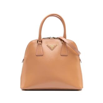 Prada Pre-owned Prada Medium Saffiano Vernice Promenade Satchel Ladies F7Q11MUC6V0RRNI9