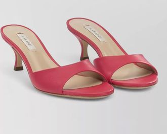 Casadei kitten heel leather open toe mules