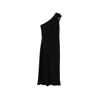 Max Mara Party Dresses, female, Black, Size: XS Mseentrata One-Shoulder Dress
