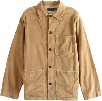 Polo Ralph Lauren Corduroy Barton Overshirt - Heren - Zomerjassen - Beige - XL - Katoen - Jassen